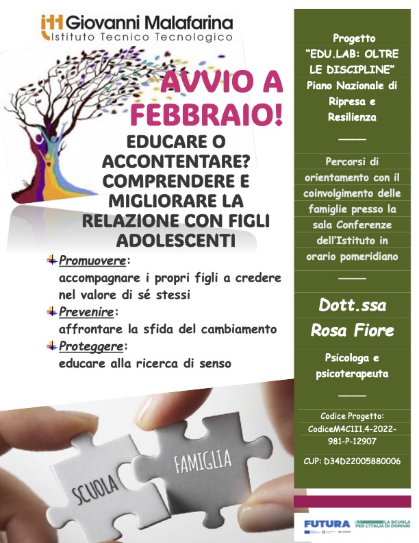 Locandina percorsi famiglie