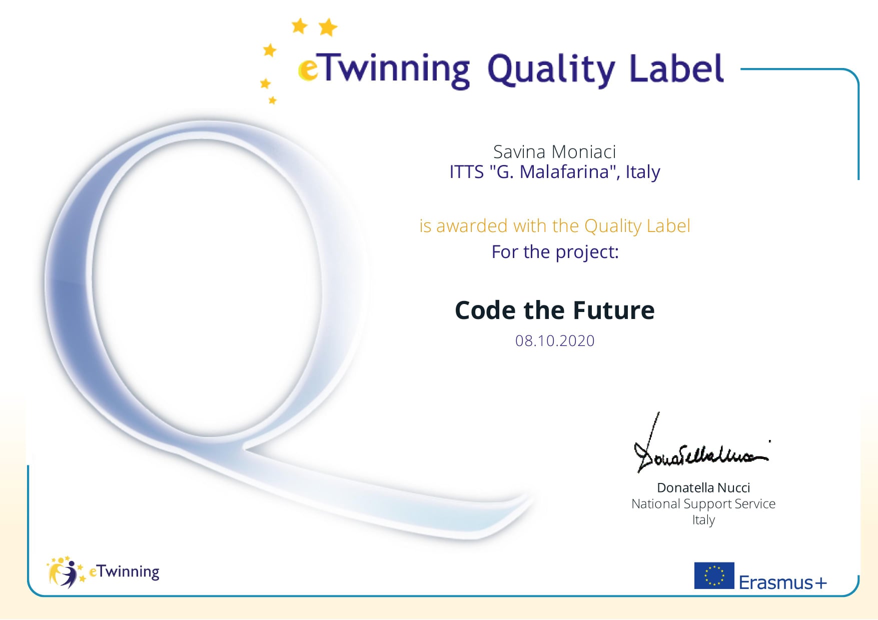 Label Erasmus Code the Future